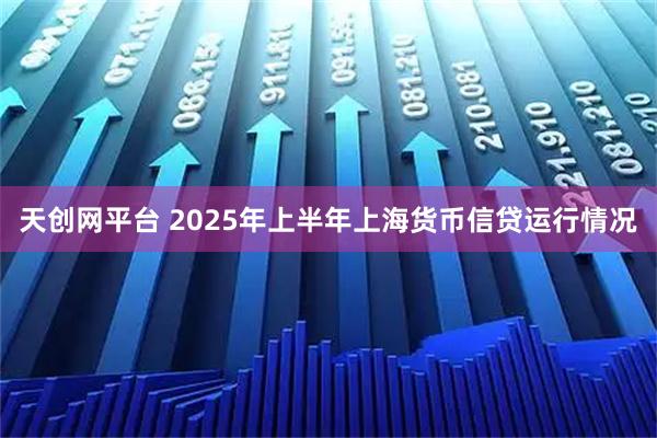 天创网平台 2025年上半年上海货币信贷运行情况